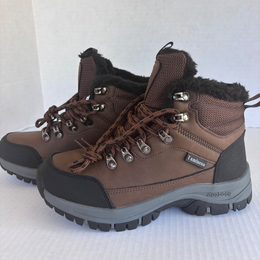 LAMINACOA Women's‎ Winter Snow Boots Fur Lined Waterproof Hiking Boots 5.5 New